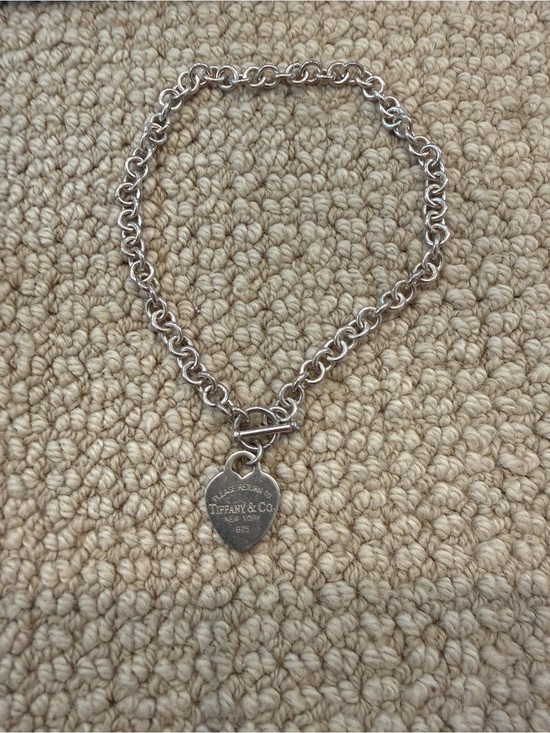 Tiffany & Co. Jewelry - Tiffany & Co. Sterling Silver Heart Tag Toggle Necklace - Silver